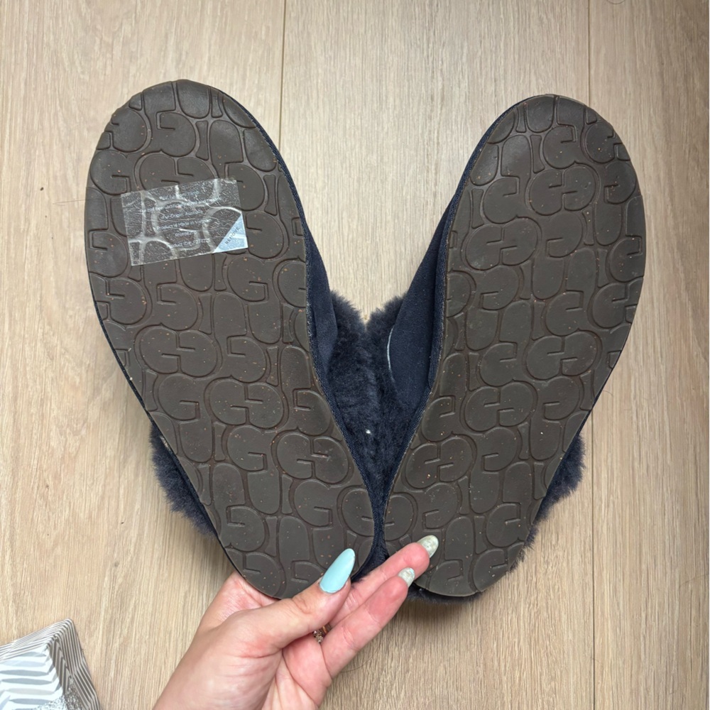 Navy Blue Ugg Slippers - Picture 2 of 2